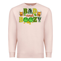 Bad And Boozy Wıth Beer And Coins Premium Sweatshirt | Teevron