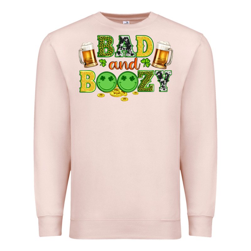 Bad And Boozy Wıth Beer And Coins Premium Sweatshirt by Artiststas | Teevron