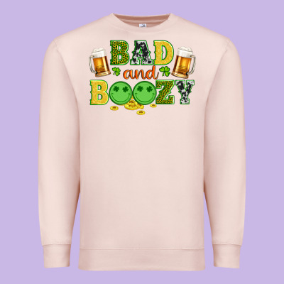 Bad And Boozy Wıth Beer And Coins Premium Sweatshirt Designed By Artiststas