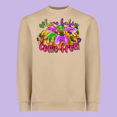 Where Babies Come From Heavyweight Sweatshirt Designed By Lillyallendesigns