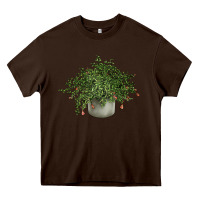 Chocolate Brown Dwarf Pomegranate Tree Illustrations Heavy Core Tee - LillyAllenDesigns