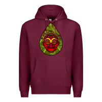 Burgundy african masks teardrop  7 Premium Hoodie - BundleAndBundleShop