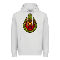Dove Grey african masks teardrop  7 Premium Hoodie - BundleAndBundleShop