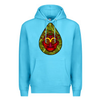 Ocean Blue african masks teardrop  7 Premium Hoodie - BundleAndBundleShop