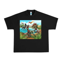 Black dinosaurs Urban Heavy Tee - TumblerDesignByShophia