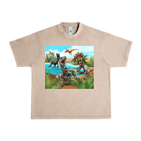 French Oak dinosaurs Urban Heavy Tee - TumblerDesignByShophia