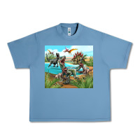 Pebble Blue dinosaurs Urban Heavy Tee - TumblerDesignByShophia