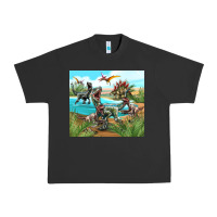 Pigment Black dinosaurs Urban Heavy Tee - TumblerDesignByShophia