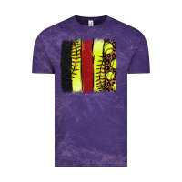 Cloud Purple Softball brushstroke Vintage Tee - HowdyJamesFarm