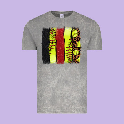 Softball Brushstroke Vintage Tee Designed By Howdyjamesfarm