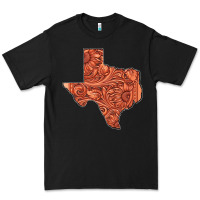 Black Texas Map Western Tooled Leather Pattern Premium Tee - Bettercallsaul