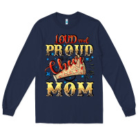 Navy Loud and proud cheer Mom Mother's Day Long Sleeve Tee - CowGirlArtShop