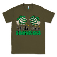 Army Green shake your shamrocks Classic Tee - CowhideDigitalArt