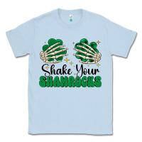 Dusty Blue shake your shamrocks Classic Tee - CowhideDigitalArt