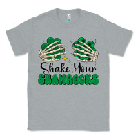 Heather Grey shake your shamrocks Classic Tee - CowhideDigitalArt