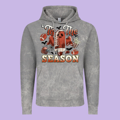 Tis The Season Football Halloween Vintage Hoodie Designed By Cowgirlartshop