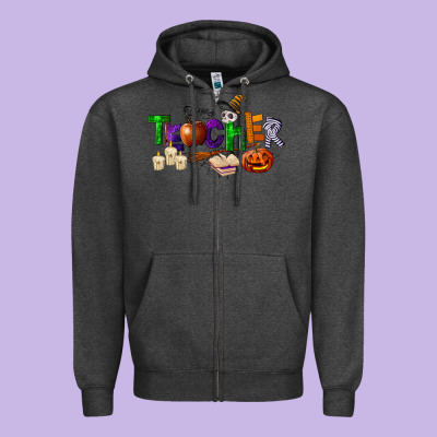 Halloween Teacher Zipper Hoodie Designed By Lillyallendesigns