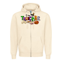 Sandshell halloween teacher Zipper Hoodie - LillyAllenDesigns
