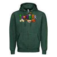 Sports Green halloween teacher Zipper Hoodie - LillyAllenDesigns