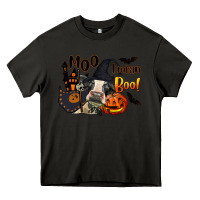 Asphalt Moo I Mean Boo Holstein Cow Heavy Core Tee - LillyAllenDesigns