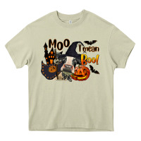 Mossy Moo I Mean Boo Holstein Cow Heavy Core Tee - LillyAllenDesigns