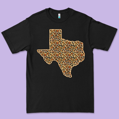 Western Texas Map Leopard Pattern Premium Tee Designed By Bettercallsaul