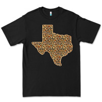 Black Western Texas Map Leopard Pattern Premium Tee - Bettercallsaul