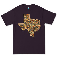 Plum Western Texas Map Leopard Pattern Premium Tee - Bettercallsaul