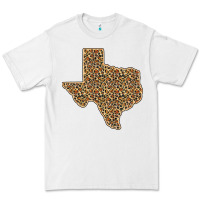 White Western Texas Map Leopard Pattern Premium Tee - Bettercallsaul