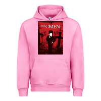 Fuchsia Pink The Omen Horror Movie Urban Hoodie - minhPixels