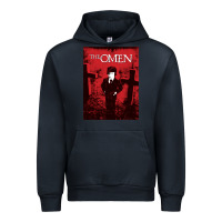 Navy The Omen Horror Movie Urban Hoodie - minhPixels