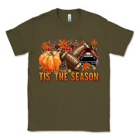 Army Green Tis' the season Football and maroon helmet Classic Tee - NancyCooperArtShop