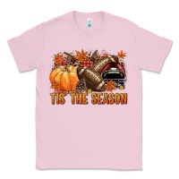 Bubblegum Pink Tis' the season Football and maroon helmet Classic Tee - NancyCooperArtShop