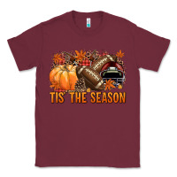 Burgundy Tis' the season Football and maroon helmet Classic Tee - NancyCooperArtShop