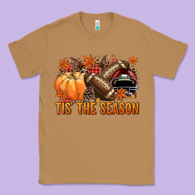 Tis' The Season Football And Maroon Helmet Classic Tee Designed By Nancycooperartshop