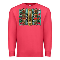 Cardinal football serape cowhide turquoise glitter  brushstrokes Premium Sweatshirt - Artiststas