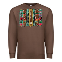 Chestnut football serape cowhide turquoise glitter  brushstrokes Premium Sweatshirt - Artiststas