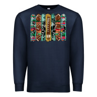 Navy football serape cowhide turquoise glitter  brushstrokes Premium Sweatshirt - Artiststas
