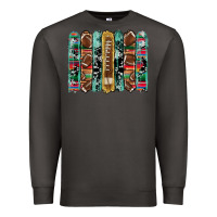 Smoke football serape cowhide turquoise glitter  brushstrokes Premium Sweatshirt - Artiststas