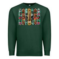 Sports Green football serape cowhide turquoise glitter  brushstrokes Premium Sweatshirt - Artiststas