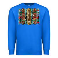 True Royal football serape cowhide turquoise glitter  brushstrokes Premium Sweatshirt - Artiststas