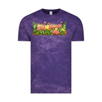 Cloud Purple flamingos with sunset Vintage Tee - TumblerDesignByShophia