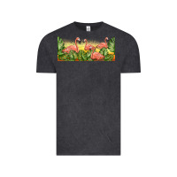 Vintage Black flamingos with sunset Vintage Tee - TumblerDesignByShophia