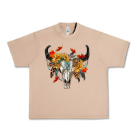 Burro Fall Bull Skull Urban Heavy Tee - RanaPortraitStore