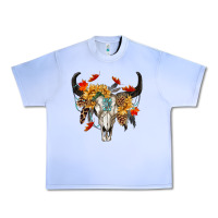 Grape Ice Fall Bull Skull Urban Heavy Tee - RanaPortraitStore