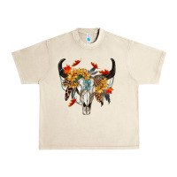 Sandshell Fall Bull Skull Urban Heavy Tee - RanaPortraitStore