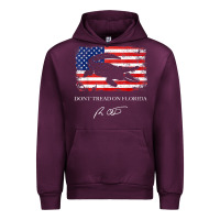 Mauve Wine Don_t Tread On Florida Governor Ron DeSantis 2022 USA Flag Urban Hoodie - minhPixels