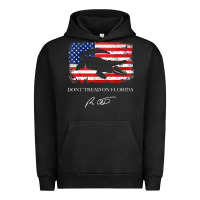 Pigment Black Don_t Tread On Florida Governor Ron DeSantis 2022 USA Flag Urban Hoodie - minhPixels