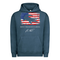 Pigment Midnight Navy Don_t Tread On Florida Governor Ron DeSantis 2022 USA Flag Urban Hoodie - minhPixels