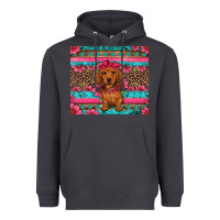 Smoke dachshund puppy floral Heavyweight Hoodie - Artiststas